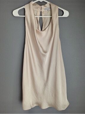 Violet & Claire champagne Cowl Neck Top